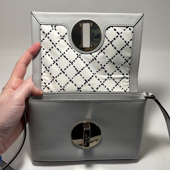 Kate Spade Light Gray Crossbody Purse - NWOT - Picture 1 of 9